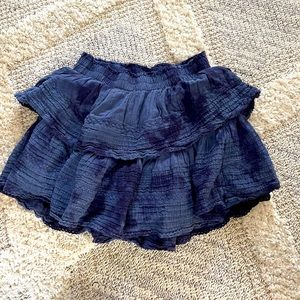 Aerie ruffled navy skirt, size small